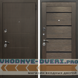 Металлическая дверь Адванс Lux Орех темный трехконтурная