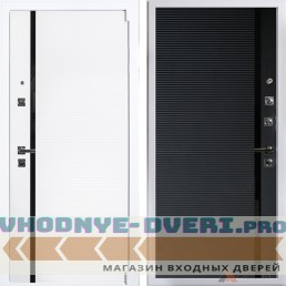 Входная дверь АРМА Гранд Вайт 14 Шагрень черная
