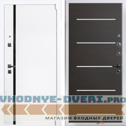 Входная дверь АРМА Гранд Вайт 21 Венге поперечный