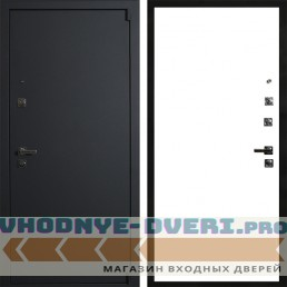 Входная дверь АРМА Сити Блэк 05 Софт белый