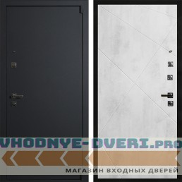 Входная дверь АРМА Сити Блэк 08 Бетон светлый