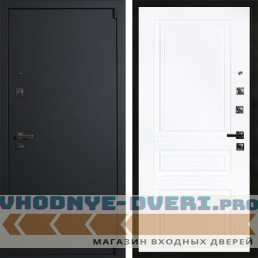 Входная дверь АРМА Сити Блэк 19 Белый ясень
