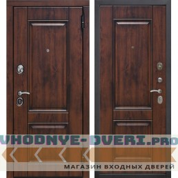 Дверь Входная металлическая дверь Вена Винорит (Грецкий орех / Грецкий орех) (наружная)