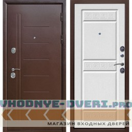 Входная металлическая дверь Троя (Антик Медь / Ясень белый)