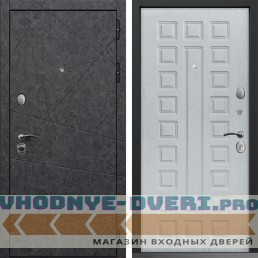 Входная дверь CommandDoors GEOMETRIA 01 Альберо браш грей