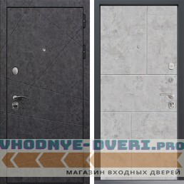 Входная дверь CommandDoors GEOMETRIA 38 Бетон молочный