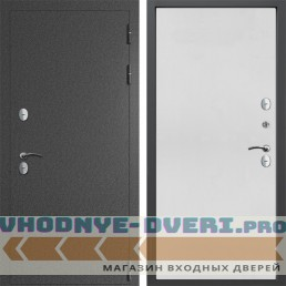 Металлическая Дверь CommandDoors ТЕРМО СИБИРЬ ГРАФИТ 00 Белый матовый