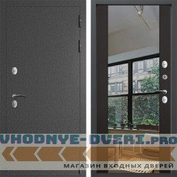 Металлическая Дверь CommandDoors ТЕРМО СИБИРЬ ГРАФИТ 3Z Венге (наружная)