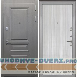 Дверь Интекрон Брайтон В-07 (Графит / Сандал белый)