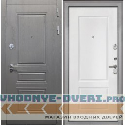Дверь Интекрон Брайтон КВ-2 (Графит / Белая матовая)