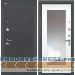 Дверь Интекрон Сицилия ФЛЗ-М с зеркалом (Белая матовая)