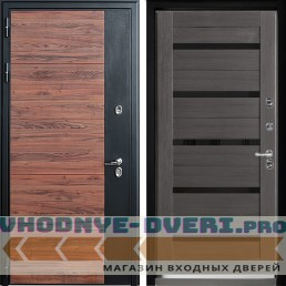 Дверной континент ДК-15 ТЕРМО красное дерерво муар ЦСБ-47 Венге темное стекло
