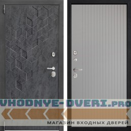Дверной континент ДК-3 Бетон графит Панель Хомс цв. Софт сер рельеф