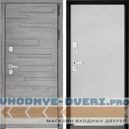 Входная дверь Дверной континент ДК-10 Дуб шале серебро ФЛ-655 Лофт капучино
