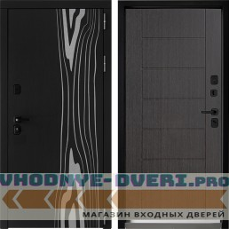 Дверной континент ДК-12 Ясень черный серебро Лайн-Б-Венге