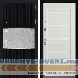 Дверной континент ДК-13 Софт черный серебро ЦСБ-47 Лиственница белая
