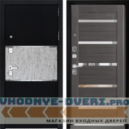 Дверной континент ДК-13 Софт черный серебро ЦСБ-47 Венге стекло белое