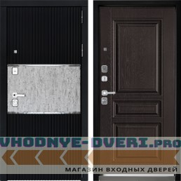 Входная дверь Дверной континент ДК-13 Софт черный ФЛ-243 Фактурный шоколад (наружная)