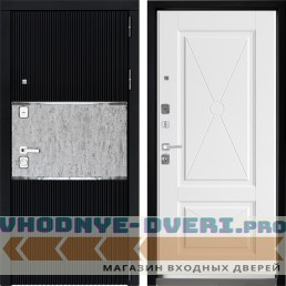 Входная дверь Дверной континент ДК-13 Софт черный 617 Рикамо софт милк