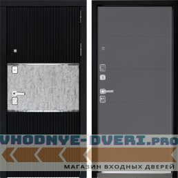 Входная дверь Дверной континент ДК-13 Софт черный ФЛ-649 Софт графит абсолют