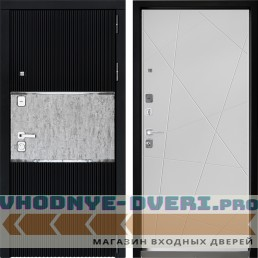 Входная дверь Дверной континент ДК-13 Софт черный ФЛ-655 Лофт капучино