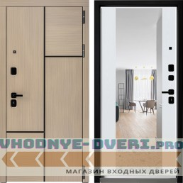 Дверной континент ДК-14 Венге бангуи серебро ФЛЗ-1 Белое дерево