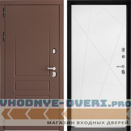 Дверной континент ДК-5 Ясень шоколад серебро ФЛ-655 Лофт-белый