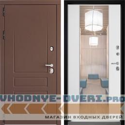 Дверной континент ДК-5 Ясень шоколад серебро ФЛЗ-1 Б16 с евро штапиком Софт белый