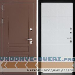 Дверной континент ДК-5 Ясень шоколад серебро Кватро-Б-Белое-дерево