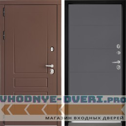 Входная дверь Дверной континент ДК-5 Ясень шоколад ФЛ-649 Софт графит абсолют