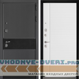 Входная дверь Дверной континент ДК-6 Софт графит 757 Рикамо софт милк (входная)