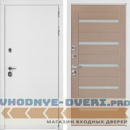 Входная дверь Дверной континент ДК-7 Софт белый снег ЦСБ-47 Капучино