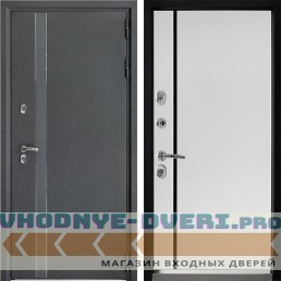 Входная дверь Дверной континент ДК-8 Термо 757 Рикамо софт черное стекло