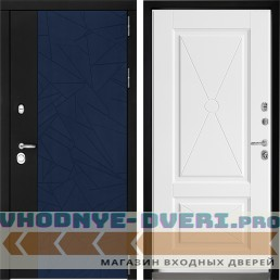 Входная дверь Дверной континент ДК-9 Софт темно-синий ФЛ-617 Рикамо софт милк