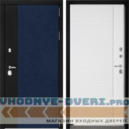 Входная дверь Дверной континент ДК-9 Софт темно-синий 757 Рикамо софт милк