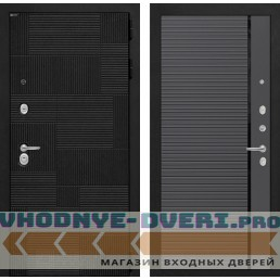Входная дверь Лабиринт PAZL 22 - Графит софт, черный молдинг