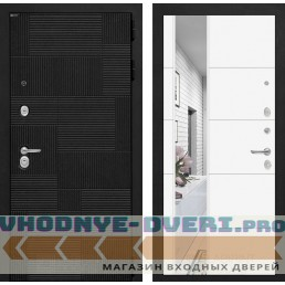 Входная дверь Лабиринт PAZL с зеркалом 19 - Белый софт