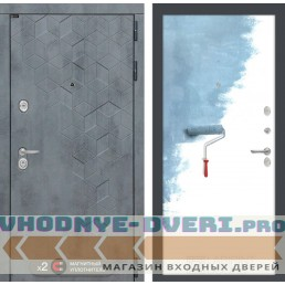 Входная дверь Лабиринт Бетон 28 - Грунт под покраску