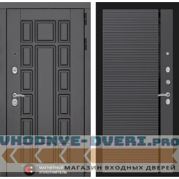 Входная дверь Лабиринт Нью-Йорк 22 - Графит софт, черная вставка