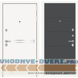 Дверь Входная дверь Лабиринт Лайн WHITE 13 - Графит софт (наружная)