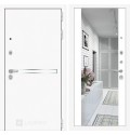 Входная дверь Лабиринт Лайн WHITE с Зеркалом Максимум - Белый софт