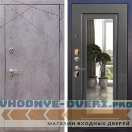 ReX (Рекс) Дуэт Б Бетон темный ФЛЗ-120 Лофт черный с зеркалом