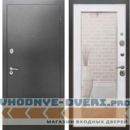 Дверь Входная металлическая дверь Рекс 2А Серебро антик Пастораль Белый ясень (наружная)