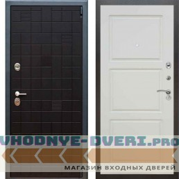 Входная металлическая дверь Рекс 12 Тетрис ФЛ 3 Шампань Soft touch