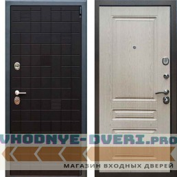 Входная металлическая дверь Рекс 12 Тетрис ФЛ 243 Беленый дуб