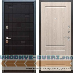 Входная металлическая дверь Рекс 12 Тетрис ФЛ 117 Беленый дуб