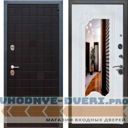 Входная металлическая дверь Рекс 12 Тетрис ФЛЗ 147 Белый ясень