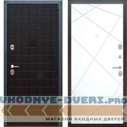 Входная металлическая дверь Рекс 12 Тетрис ФЛ 291 Силк сноу
