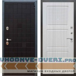 Входная металлическая дверь Рекс 12 Тетрис ФЛ 1 Сандал белый