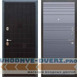Входная металлическая дверь Рекс 12 Тетрис Line Силк титан